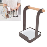 Pot Lid Holder Rack Multifunction Prevent Slip Iron Basin Wood Rack Cooking Tool Spatula Stand Kitchen Organizer Coffee