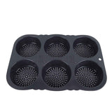 6 Cavity Hamburger Bun Mould Foldable Reusable Bread Mould ‑40℉ to +446℉ Heat Resistance Baking Mould for Kitchen In Australia - Darrahopens
