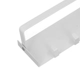 Refrigerator Side Rack Multipurpose Foldable Large Capacity Magnetic Spice Rack for Refrigerator with Hooks White
