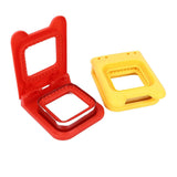 2 Pcs Red and Yellow Square Sandwich Cutter Stainless Steels Sandwich Cutters Set Sandwich Cutting Mold