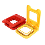 2 Pcs Red and Yellow Square Sandwich Cutter Stainless Steels Sandwich Cutters Set Sandwich Cutting Mold