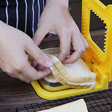 2 Pcs Red and Yellow Square Sandwich Cutter Stainless Steels Sandwich Cutters Set Sandwich Cutting Mold