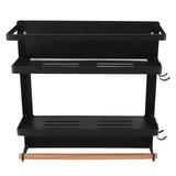 Magnetic Fridge Spice Rack Foldable Multifunctional Adjustable Durable Refrigerator Side Shelf for Kitchen 11.8in Double Tier In Australia - Darrahopens