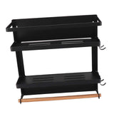 Magnetic Fridge Spice Rack Foldable Multifunctional Adjustable Durable Refrigerator Side Shelf for Kitchen 11.8in Double Tier In Australia - Darrahopens