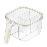 Seasoning Box 4 Compartments Transparent Window Strong PET Seasoning Jar with 4 Spoons for Home Kitchen Cooking Milk Yellow In Australia - Darrahopens