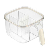 Seasoning Box 4 Compartments Transparent Window Strong PET Seasoning Jar with 4 Spoons for Home Kitchen Cooking Milk Yellow In Australia - Darrahopens