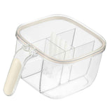 Seasoning Box 4 Compartments Transparent Window Strong PET Seasoning Jar with 4 Spoons for Home Kitchen Cooking Milk Yellow In Australia - Darrahopens