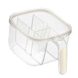 Seasoning Box 4 Compartments Transparent Window Strong PET Seasoning Jar with 4 Spoons for Home Kitchen Cooking Milk Yellow In Australia - Darrahopens
