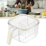 Seasoning Box 4 Compartments Transparent Window Strong PET Seasoning Jar with 4 Spoons for Home Kitchen Cooking Milk Yellow In Australia - Darrahopens