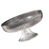 Fruit Plate Multifunctional Plastic Stylish Space Saving Decorative Snack Bowl for Candy Nuts Silver Gray In Australia - Darrahopens