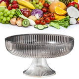 Fruit Plate Multifunctional Plastic Stylish Space Saving Decorative Snack Bowl for Candy Nuts Silver Gray In Australia - Darrahopens