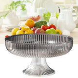 Fruit Plate Multifunctional Plastic Stylish Space Saving Decorative Snack Bowl for Candy Nuts Silver Gray In Australia - Darrahopens