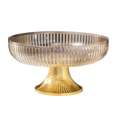 Fruit Plate Multifunctional Plastic Stylish Space Saving Decorative Snack Bowl for Candy Nuts Amber In Australia - Darrahopens
