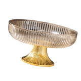 Fruit Plate Multifunctional Plastic Stylish Space Saving Decorative Snack Bowl for Candy Nuts Amber In Australia - Darrahopens