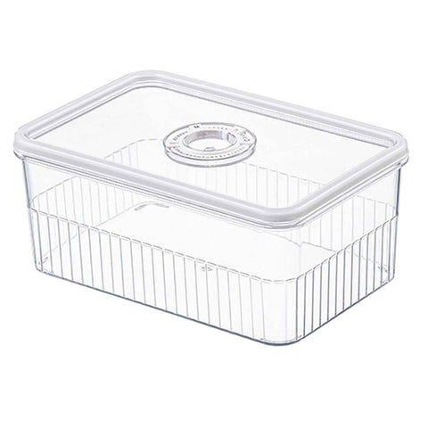 Refrigerator Storage Box with Lids Plastic Transparent Sealed Fridge Food Storage Containers for Fruits Vegetables M In Australia - Darrahopens