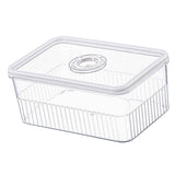 Refrigerator Storage Box with Lids Plastic Transparent Sealed Fridge Food Storage Containers for Fruits Vegetables M In Australia - Darrahopens