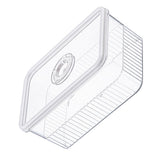 Refrigerator Storage Box with Lids Plastic Transparent Sealed Fridge Food Storage Containers for Fruits Vegetables M