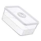 Refrigerator Storage Box with Lids Plastic Transparent Sealed Fridge Food Storage Containers for Fruits Vegetables M