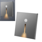 LED Motion Sensor Night Light ABS Small LED Induction Lamp for Bedside Corridor Hallway Grey In Australia - Darrahopens