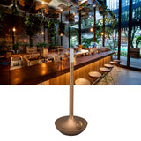 Cordless Table Lamp Innovative Candle Shape 3 Levels Brightness Dimmable Rechargeable LED Desk Lamp Gold
