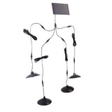 Solar Pendant Lights 4 Heads IP65 Waterproof Warm White Shed Lights with Remote Control for Outdoor Patio Garden