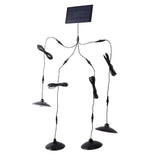 Solar Pendant Lights 4 Heads IP65 Waterproof Warm White Shed Lights with Remote Control for Outdoor Patio Garden