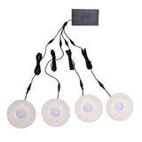 Solar Pendant Lights 4 Heads IP65 Waterproof Warm White Shed Lights with Remote Control for Outdoor Patio Garden