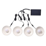 Solar Pendant Lights 4 Heads IP65 Waterproof Warm White Shed Lights with Remote Control for Outdoor Patio Garden