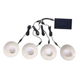 Solar Pendant Lights 4 Heads IP65 Waterproof Warm White Shed Lights with Remote Control for Outdoor Patio Garden