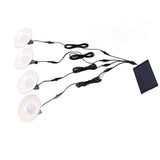 Solar Pendant Lights 4 Heads IP65 Waterproof Warm White Shed Lights with Remote Control for Outdoor Patio Garden