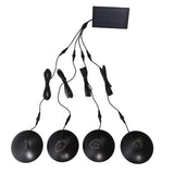 Solar Pendant Lights 4 Heads IP65 Waterproof Warm White Shed Lights with Remote Control for Outdoor Patio Garden