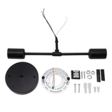 E27 E26 Double Wall Light Base Iron 85‑265V Black Modern Light Holder Base for Living Room Bathroom Dressing Room
