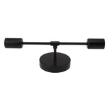 E27 E26 Double Wall Light Base Iron 85‑265V Black Modern Light Holder Base for Living Room Bathroom Dressing Room