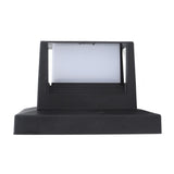 Square Outdoor Fence Post Cap Light Solar Post Light LED Landscape Lighting for Household Garden Courtyard Fence Dual Color Light Black