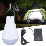 Solar Light Bulb Solar Panel LED Bulb ABS White Light 500mAh Battery Hook Design Solar Light for Emergency Camping Tent