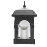 Solar Outdoor Lantern Hanging Solar Powered Warm Light Lamp Table Candle Lantern for Garden Yard Patio Pathway Decoration Black In Australia - Darrahopens