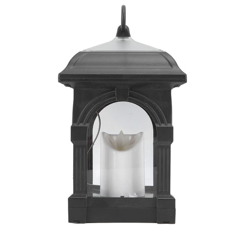 Solar Outdoor Lantern Hanging Solar Powered Warm Light Lamp Table Candle Lantern for Garden Yard Patio Pathway Decoration Black In Australia - Darrahopens