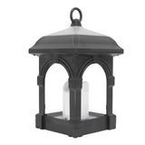Solar Outdoor Lantern Hanging Solar Powered Warm Light Lamp Table Candle Lantern for Garden Yard Patio Pathway Decoration Black