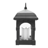 Solar Outdoor Lantern Hanging Solar Powered Warm Light Lamp Table Candle Lantern for Garden Yard Patio Pathway Decoration Black