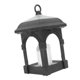 Solar Outdoor Lantern Hanging Solar Powered Warm Light Lamp Table Candle Lantern for Garden Yard Patio Pathway Decoration Black