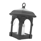 Solar Outdoor Lantern Hanging Solar Powered Warm Light Lamp Table Candle Lantern for Garden Yard Patio Pathway Decoration Black