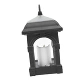 Solar Outdoor Lantern Hanging Solar Powered Warm Light Lamp Table Candle Lantern for Garden Yard Patio Pathway Decoration Black