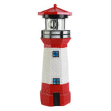 Solar Powered Lighthouse Environmentally Friendly Energy Saving Solar Lighthouse with Rotating Beacon for Garden Decor Red In Australia - Darrahopens