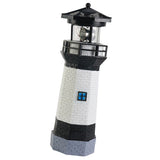 Solar Powered Lighthouse Environmentally Friendly Energy Saving Solar Lighthouse with Rotating Beacon for Garden Decor Black In Australia - Darrahopens