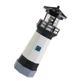 Solar Powered Lighthouse Environmentally Friendly Energy Saving Solar Lighthouse with Rotating Beacon for Garden Decor Black