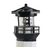 Solar Powered Lighthouse Environmentally Friendly Energy Saving Solar Lighthouse with Rotating Beacon for Garden Decor Black
