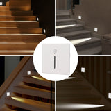 LED Step Light 3W Recessed Motion Seneor Dusk to Dawn Sensor 4000K Stair Light 110‑240V for Indoor Closet Hallway