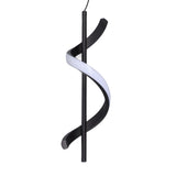 Spiral LED Pendant Light Black Glareless Bright Eyes Protection LED Hanging Lamp for Living Room Cafe Family 85‑265V Warm Light