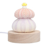 LED Night Lamp Warm White USB Plug In Natural Shell Body Cute Mushroom Decor Bedside Night Light