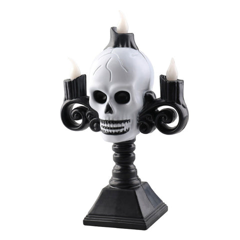 Skull Head LED Candle Light Lightweight Retro Spooky Green Light Plastic Skull Flameless Candle Lights for Party In Australia - Darrahopens